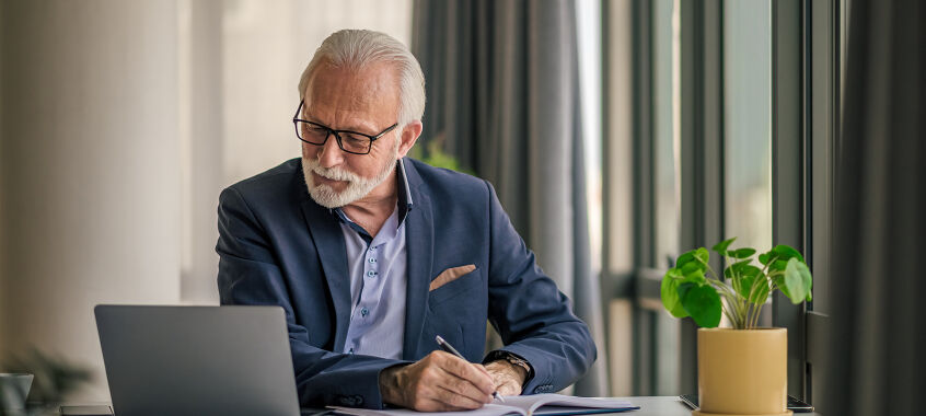 bigstock Senior Male Professional Writi 454044101