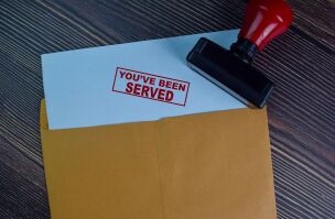 bigstock You ve Been Served Text On Doc 427245215