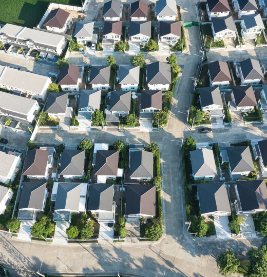 bigstock Housing Estate In Aerial View  455470715
