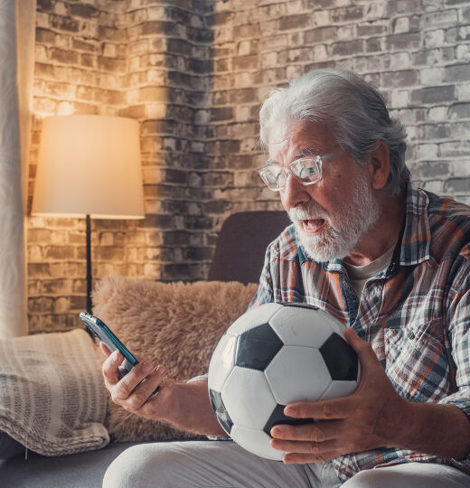 bigstock Portrait Of One Happy Old Man  464141565