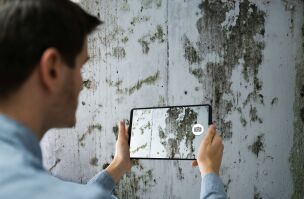 bigstock Taking Photo Of Home Wall Mold 398993804