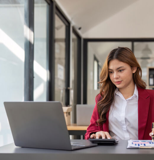 bigstock Accountant Woman Working With  471417391