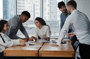 bigstock Multiracial Business Team Cowo 468068403