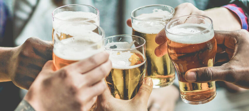 Pints of beer cheers