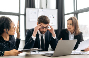 bigstock Quarrel In The Work Team Irri 458901203