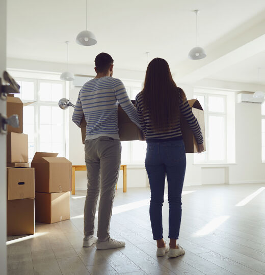 bigstock Rear View Moving Young Couple 347076571