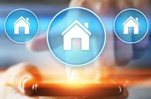 Using phone to look at properties   Property