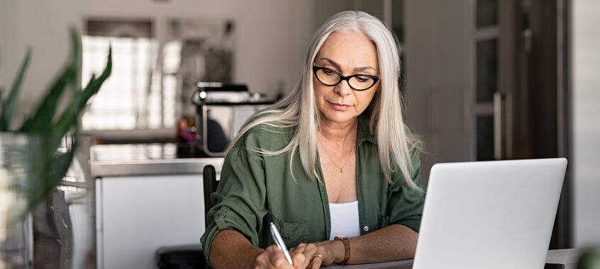 bigstock Senior stylish woman taking no 328280404