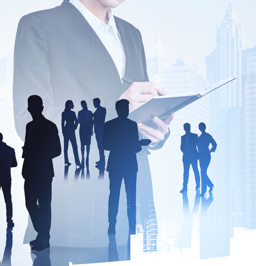 bigstock Silhouettes Of Businesspeople  425706386