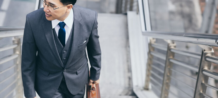 bigstock Happy Businessman Going To His 404779115