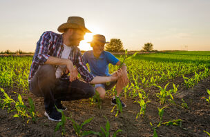 bigstock Family Farmers Are Standing In 450173037