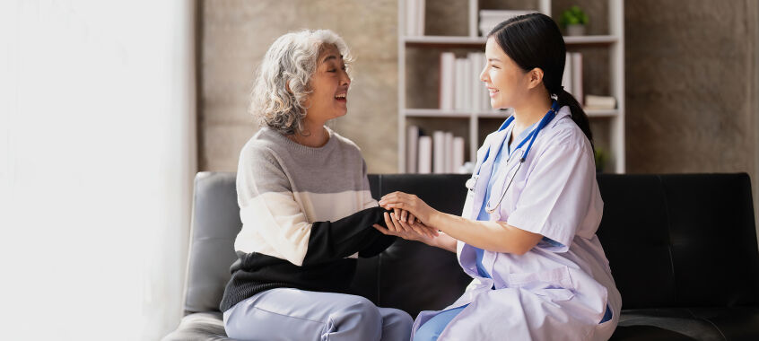 bigstock Home Caregiver And Senior Woma 470842657