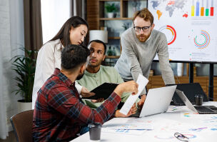 bigstock A Team Of Young Multinational  466237899