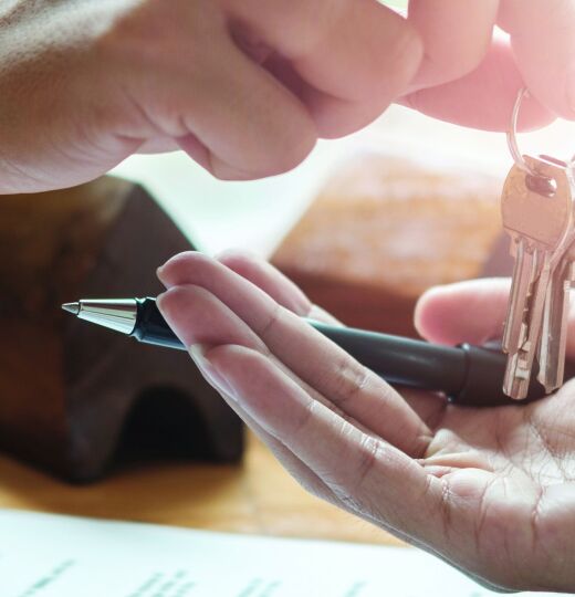 Handing over keys