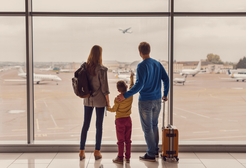 Family going abroad