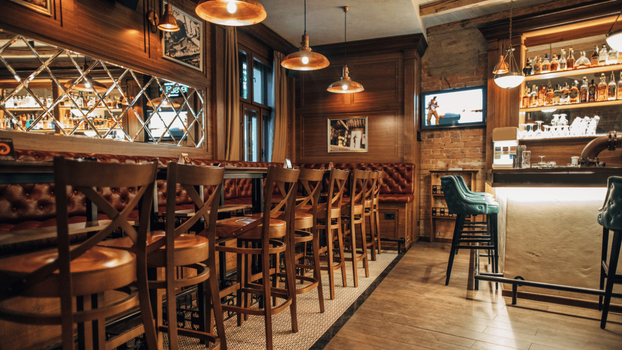 Inside of a pub