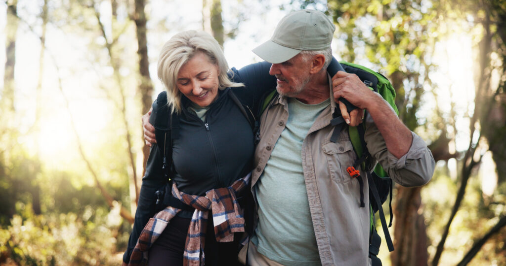 Man and woman on a hike