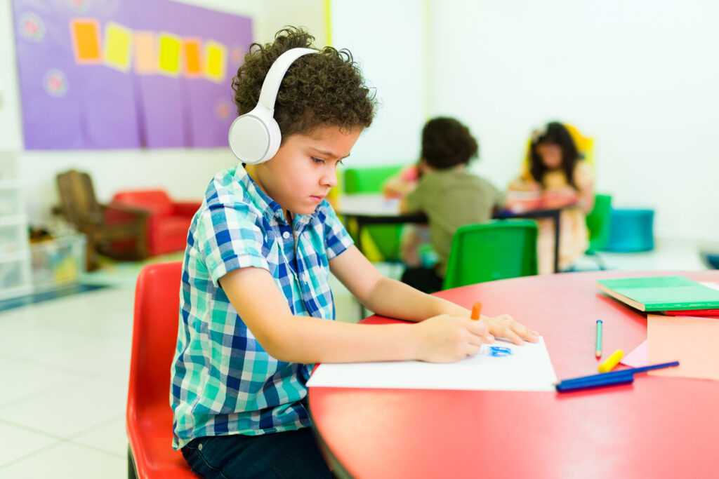 child at school