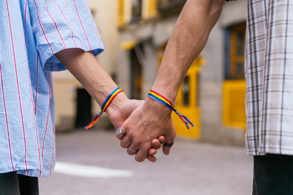 holding hands pride