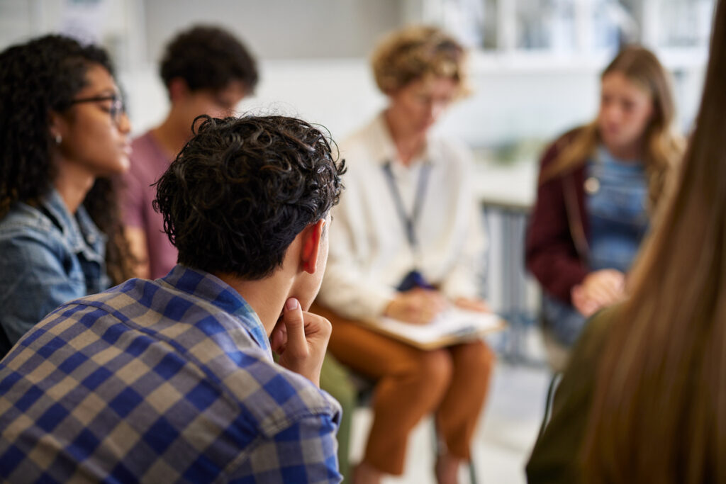 group session with teens