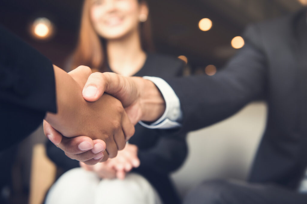 Shaking hands