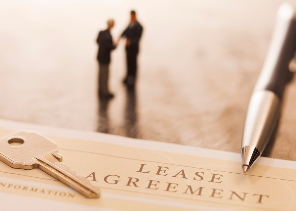 image of lease agreement contract